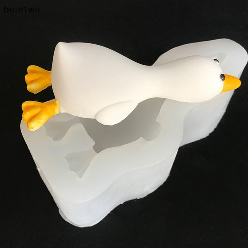 < Beartwo > 3D Khuôn Silicon Hình Vịt Dễ Thương DIY Xà Phòng Thạch Cao Thơm Khuôn Nhựa Handmade Nướng Bánh Sô Cô La Khuôn Trang Trí Nhà Quà Tặng Đẹp