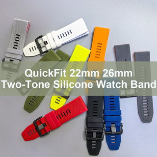 Dây đeo đồng hồ silicon Gramin QuickFit 22mm 26mm cho Garmin Fenix 5 5X 6X 7 7X Pro / Epix Pro (Gen 2) TACTIX / Mk2 Mk2i G1 / MARQ / Enduro 2 Dây đeo