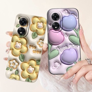 Ốp Bảo Vệ Ống Kính OPPO A78 5G OppoA78 A 78 4G CPH2565 Ốp Điện Thoại TPU Silicon Mềm Hình Thỏ Gấu Trúc Dễ Thương