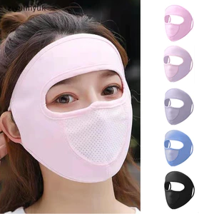 Ziyulinyuk Mùa Hè Băng Lụa Mặt Balaclava Full Cover Mùa Hè Chống Tia UV Mỏng EN