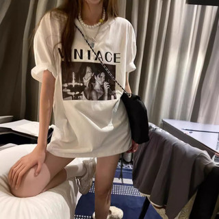 Áo thun 3158 vải cotton khô - Sỉ áo phông nam nữ tay lỡ form rộng in chữ VINTAGE