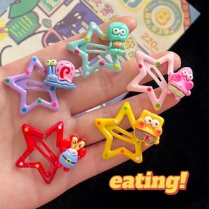 Kẹp tóc Mini pentagram họa tiết hoạt hình dễ thương phù hợp cho bé gái