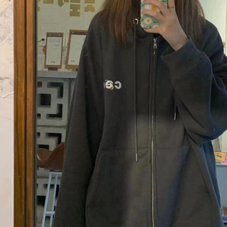Áo khoác hoodie kéo khóa hợp thời trang xuân thu phong cách Hàn Quốc