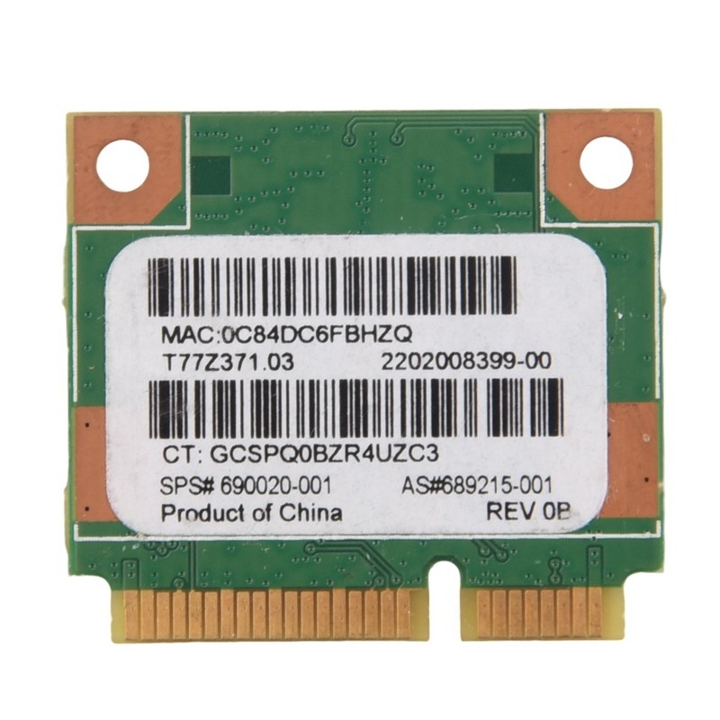 150mbps 2.4Ghz RT3290 802.11B / G Không Dây Wlan WIFI + Bluetooth BT 3.0 Nửa Mini PCI-E Card Cho CQ58 M6 4445S DV4
