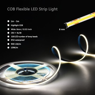 Đèn LED dải 5M COB 12V 24V 220V RA90 Độ sáng cao COB Băng thanh linh hoạt Ruy băng có thể điều chỉnh độ sáng tuyến tính cho phòng Sân vườn Khách sạn Giáng sinh Trang trí xung quanh nhà