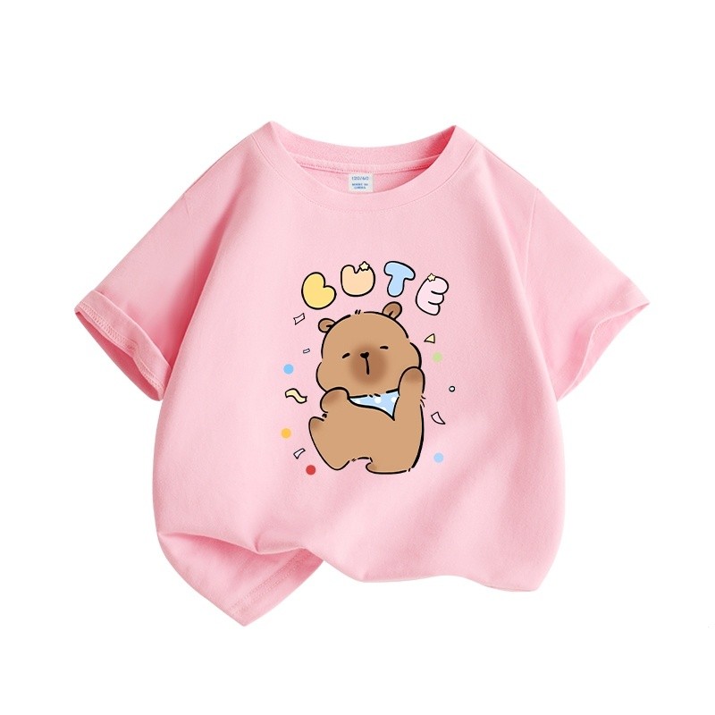 Áo Thun Nữ capybara Áo Thun Tay Ngắn thường ngày và thời trang mềm mại, thoải mái và thoáng khí