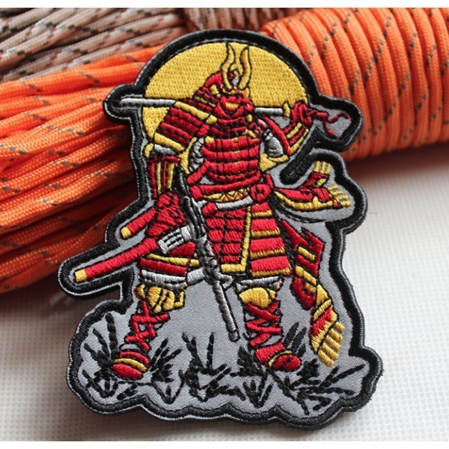 Patch vải velcro Samurai dán ba lô, nón , quần áo , túi xách _retro
