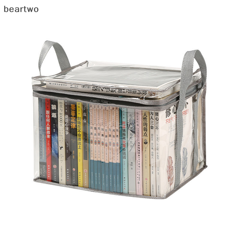 < Beartwo > Hộp Sách Có Thể Gập Lại Ký Túc Xá Sinh Viên Lớp Học Sắp Xếp Sách Trong Suốt Chống Thấm Nước Hộ Gia Đình Tổ Chức Hộp Bảo Quản Đẹp