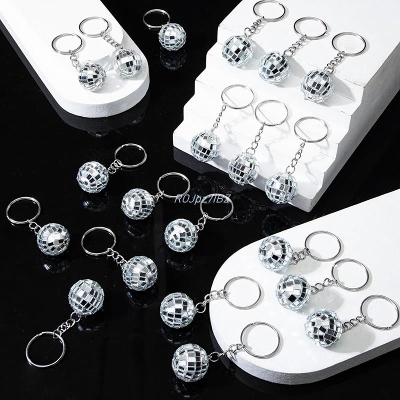 Bộ 50 Mini Disco Ball Móc Khóa, Gương Disco Ball Số Lượng Lớn Móc Khóa Đảng Ủng Hộ Cho 70s 80 Disco Dự Tiệc Cung Cấp