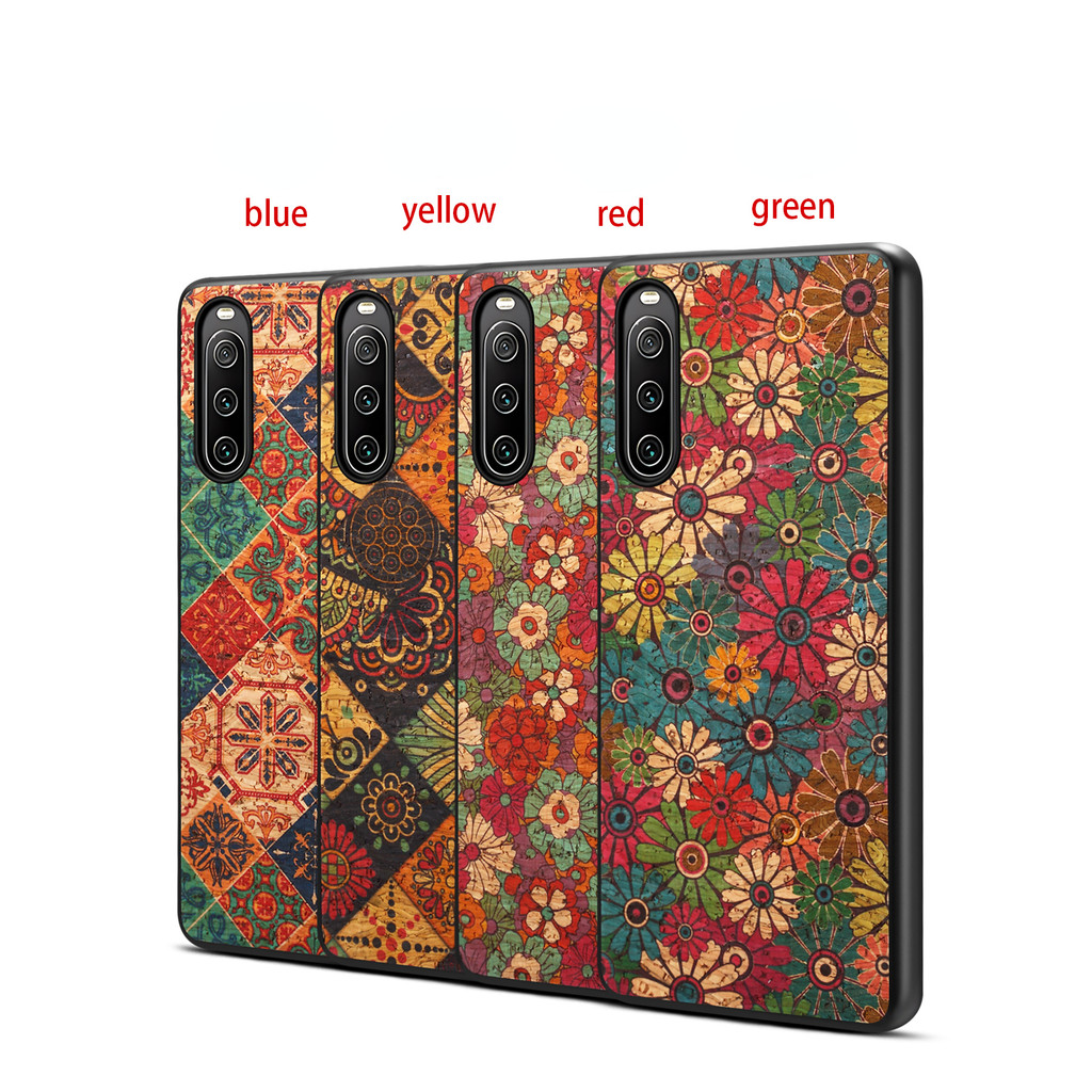 Hoa Không Đều Phong Cách Retro Vỏ Cho Sony Xperia 10V 10 5 1 IV 5III 1V 5G Hoa Lithe Họa Tiết Hoa Thời Trang Chống Sốc Vỏ Điện Thoại Di Động Bảo Vệ