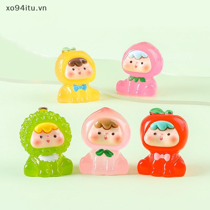 XOITU 1 Chiếc Dạ Quang Trái Cây Búp Bê Trang Trí Nhà Cảnh Quan Nhựa Thủ Công Phát Sáng Vườn Cá Thu Nhỏ Đồ Trang Trí Trang Trí VN