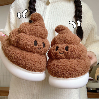 XIXITIAO Dép Cotton Nam Nữ Ngộ nghĩnh Poop Vui Nhộn Trong Nhà Nhà Sáng Tạo Sang Trọng
