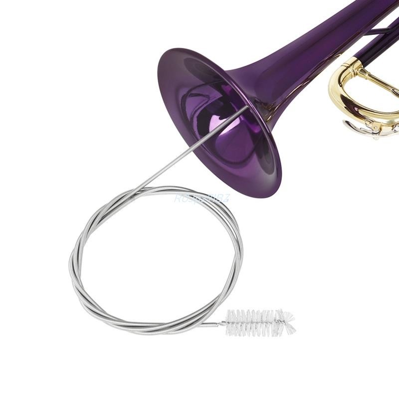 3 Cái Pháp Sừng Trombone Trumpet Bộ Vệ Sinh Thép Không Gỉ Nylon Bàn Chải Nhạc Cụ Làm Sạch Bàn Chải Dễ Sử Dụng