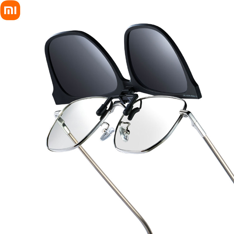 Kính râm phân cực Xiaomi siêu mỏng UV400, lật ngoài trời, ống kính TAC ghép nối, tương thích kính cận thị