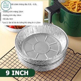 Sét 10 Bát bạc 22cm, khay bạc lót nồi chiên không dầu