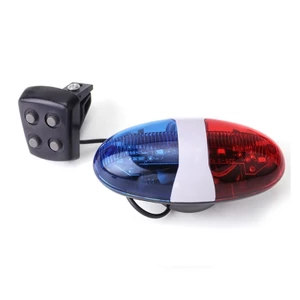 Yoo Xe Đạp Cảnh Sát Đèn Âm Thanh 6 LED 4 Tông Màu Xe Đạp Sừng Xe Đạp Xe Tay Ga Đèn Đi Xe Đạp
