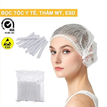 [HCM] Mũ chùm đầu y tế ( 100 cái/ túi) nón còn sâu chùm đầu, mũ y tế, chất liệu giầy dặn,dùng cho y tế, Spa -Giuseppe