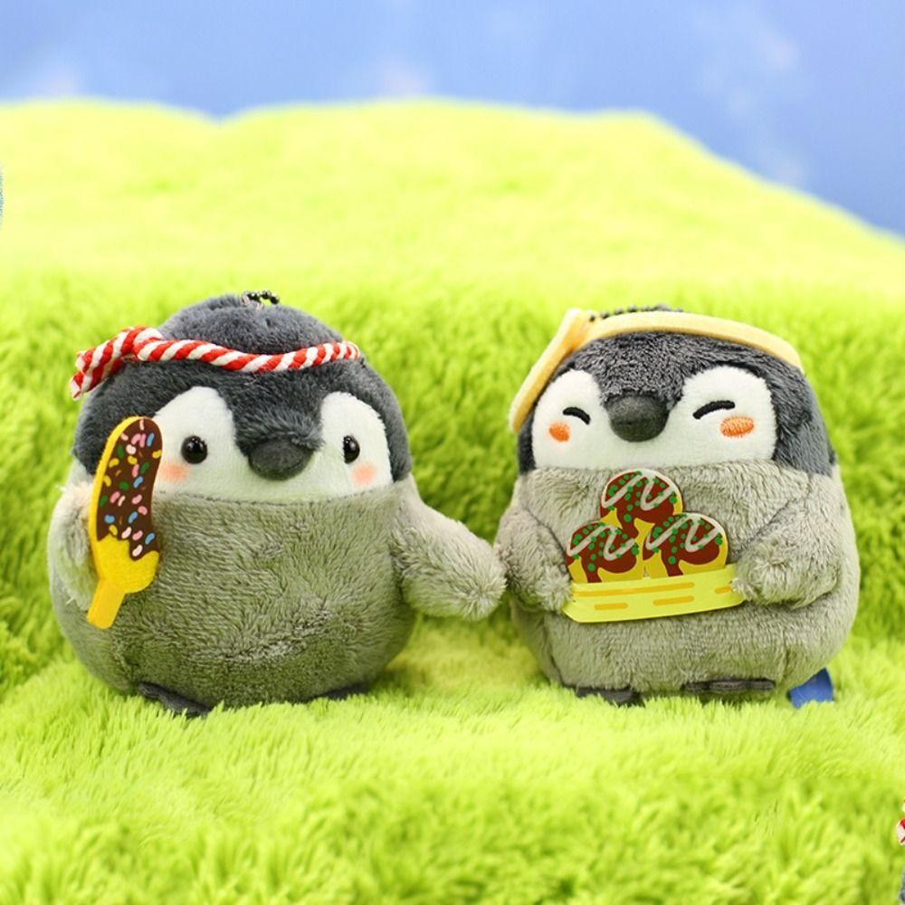 Mặt dây chuyền túi THFENG, Ba lô hoạt hình Charm Cross-dressing Penguin Doll Móc khóa, Quà tặng dễ thương cho trẻ em sang trọng Móc khóa động vật nhồi bông nhỏ