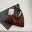 Túi Tote Slouchy CPINCP, Túi Da Lộn Màu Nâu Dây Kéo Cho Nữ, Túi Đeo Vai Dung Tích Lớn Mùa Đông
