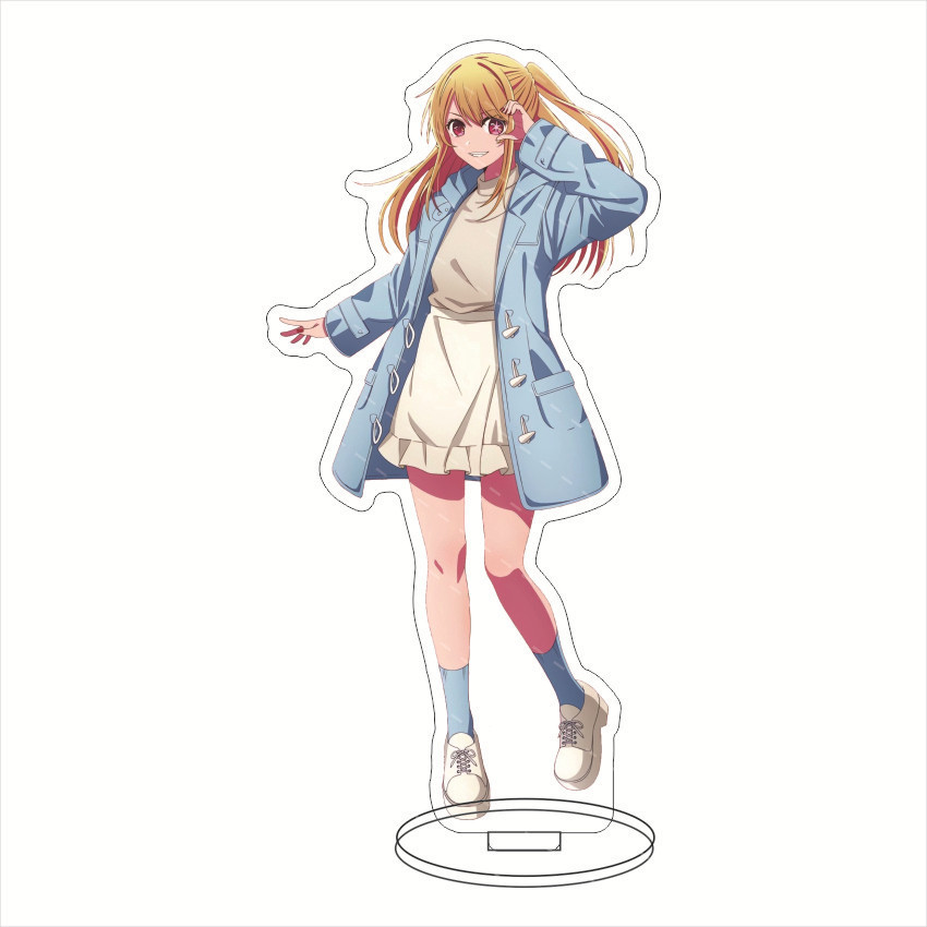 Móc Khoá, Mô Hình Standee Anime Oshi No Ko Nhân Vật Akuamarin Hoshino Ai Rubii Trang Trí Bàn Học, Làm Việc