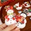 GIÁ RẺ NHẤT 12 Đồ trang trí treo Giáng sinh, Ông già Noel DIY Mặt dây chuyền người tuyết Giáng sinh, Mặt dây chuyền treo ông già Noel năm bằng gỗ sáng tạo