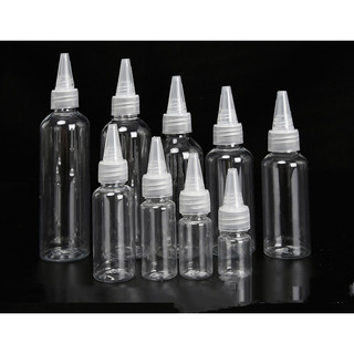 30 50 100ml chai nhựa trong suốt chai nhọn bóp chai lỏng nhũ tương sắc tố màu chai đóng gói