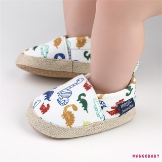Mg-baby Boy Girl Giày Khủng Long In Ngón Chân Đóng Giày Đi Bộ Giày Slip On Cho Mùa Xuân Thu
