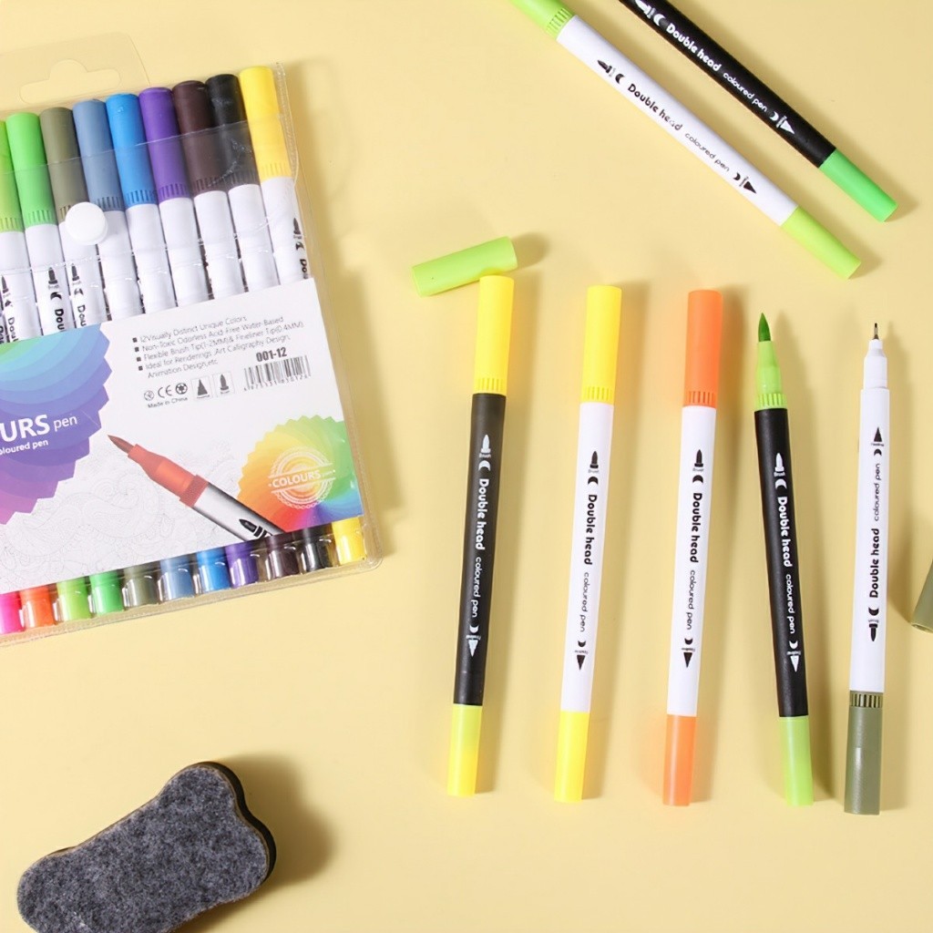 Bút brush viết calligraphy bút cọ dual tip brush pen 2 đầu đa năng ...