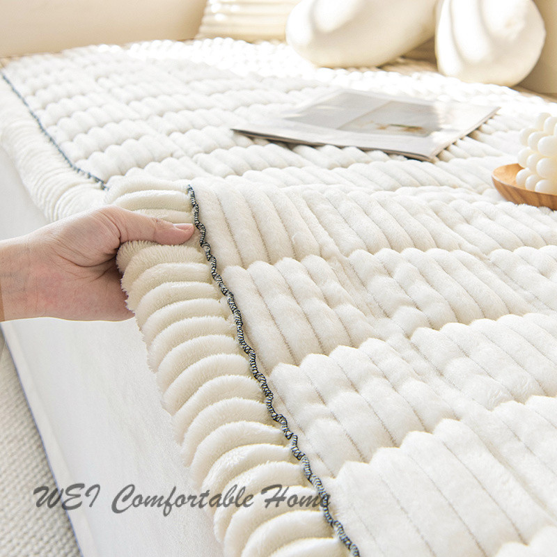 Đệm sofa nhung kẻ, đệm sofa nhung mẫu mới THU ĐÔNG, Bọc Sofa da chống TrượT HiệN ĐạI đơn giản