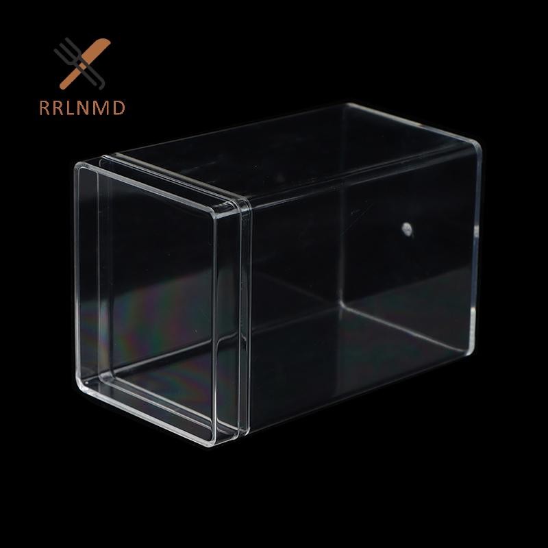 Rrlnmd Hộp nhựa hình chữ nhật Bánh quy búp bê kẹo Quà tặng Hộp đóng gói Hộp trong suốt MỚI