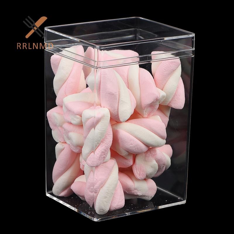 Rrlnmd Hộp nhựa hình chữ nhật Bánh quy búp bê kẹo Quà tặng Hộp đóng gói Hộp trong suốt MỚI