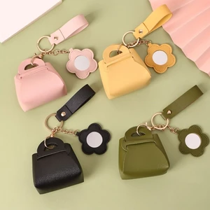 SA Túi Da Charm Móc Khóa Túi Bảo Quản Nhỏ Móc Khóa Da Trang Trí Cho Nữ Bé Gái