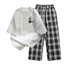Tổng hợp các sét bộ quần suông kẻ caro+mix áo phông Form rộng cotton - LUCKY-shopthubio98