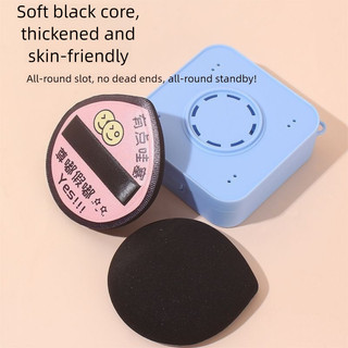 AMORTALS Lõi Đen Bột Puff Bao Hộp Cotton Kẹo Siêu Mềm Không Ăn Chất Lỏng Nền Khô Ướt Kép Đệm Không Khí Phù Hợp Với Nữ Bột Puff
