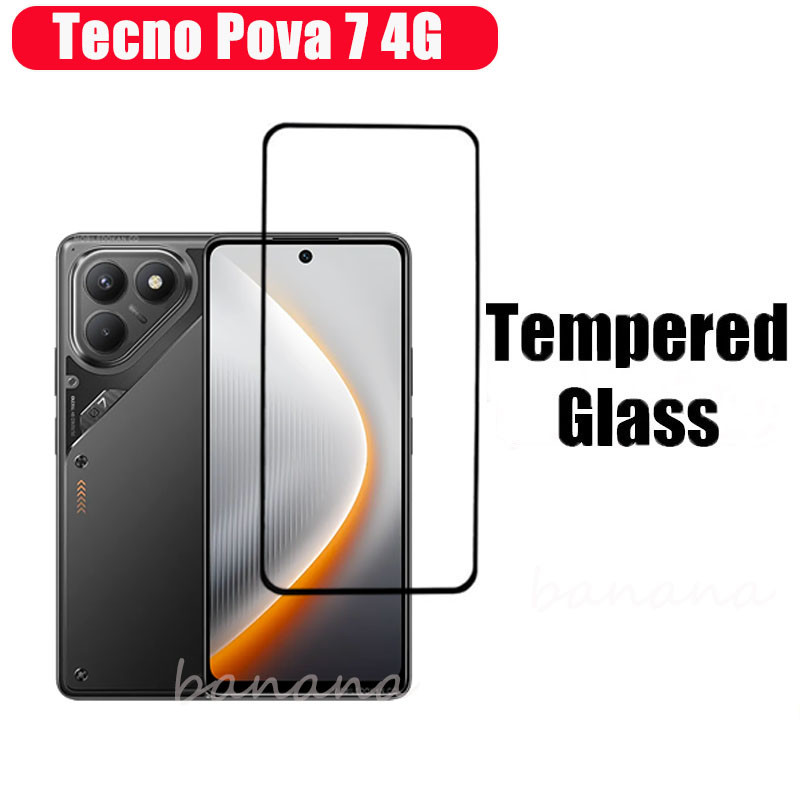 Phim kính cường lực 3 TRONG 1 Tecno Pova 7 4G cho Tecno Pova 7 Pro Pova 7 Ultra Pova 7 Pro Pova 6 Pro 6 Neo Full Cover Kính bảo vệ màn hình + Phim ống kính máy ảnh + Phim mặt sau