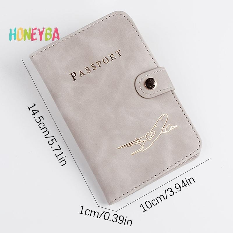 < Honeyba > Vỏ đựng hộ chiếu chống nước Ví đựng thẻ tín dụng da du lịch Sổ hộ chiếu dễ thương dành cho nữ / nam