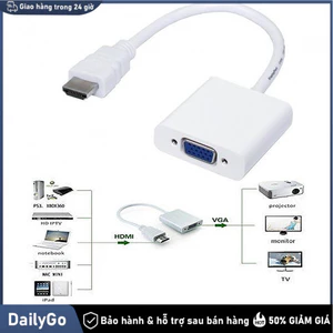Cáp HDMI to VGA – Chuyển Tín Hiệu Hình Ảnh Từ Laptop, PC Sang Màn Hình VGA