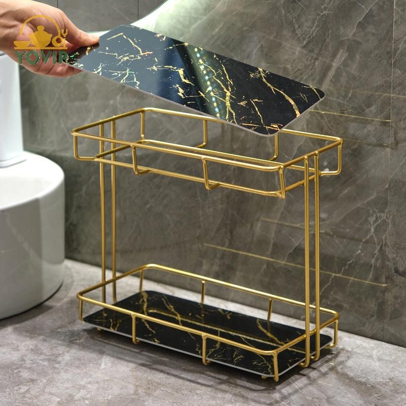YOVIP Nhiều Lớp Phòng Tắm Tắm Kệ Không Rỉ Nhà Kệ Tắm Bảo Quản Giá Đỡ Tổ Chức Móc Treo Để Bàn Giá Để Đồ VN
