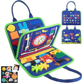 Montessori Sensory Toys For Toddler ,Busy Board Kid Basic Life Skills Toys Early Learning Educational Toys Busy Book Quiet Book Toddlers Buckle Training