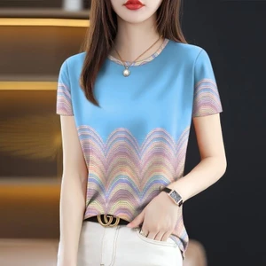 Áo thun ngắn tay mùa hè 2025 style Hàn Quốc, thiết kế đơn giản dành cho nữ