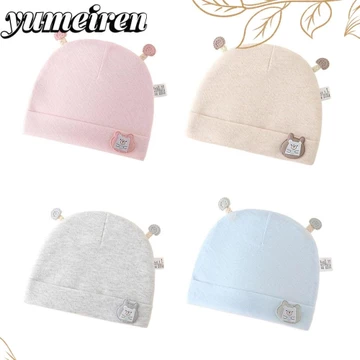 YUMEIREN Mũ Thu Đông, Mũ Cotton Dày Chống Gió Lạnh, Mũ Sơ Sinh Mũ Chui Đầu Mũ Hoạt Hình Gấu Mũ Beanies Mũ Ấm Áp Mũ Trẻ Em Trẻ Em Mũ Ngoài Trời