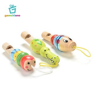 Gamchiano 1 Cái Còi Động Vật Âm Nhạc Khai Sáng Bé Trẻ Em Giáo Dục Đồ Chơi Bằng Gỗ