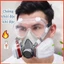 Mặt Nạ Phòng Độc Đủ 7 Chi Tiết,Phun Sơn, Hóa Chất, Trừ Sâu, Sử Dụng Nghề Mộc, Xi Măng