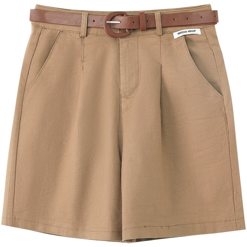 Mutu Cao Cấp Quần Short Kaki Phong Cách Mới, Ống Rộng, Thích Hợp Mặc Ngày Thường - Quần Đai Miễn Phí