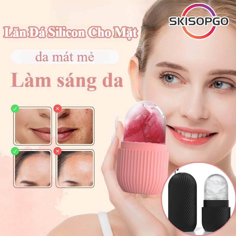 Lăn Đá Silicon Cho Mặt, Cho Đường Viền Máy Mát Xa Khử Sưng Mặt, Da Massage, Có Thể Tái Sử Dụng Và Chống Rò Rỉ