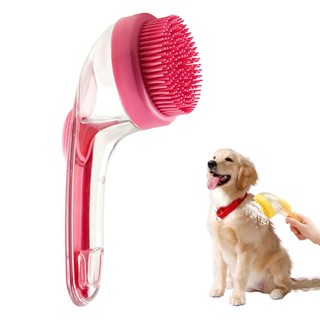Bàn chải tắm cho thú cưng Bàn chải tắm cho 2026 Máy chà chó để tắm Bàn chải Massage chải lông cho dài có tóc ngắn cho mèo tắm silicone chống trượt tái sử dụng cầm tay nhỏ gọn an toàn