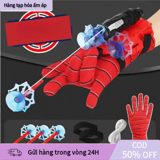 [COD] Bộ đồ chơi bắn tơ Người Nhện có giác hút siêu dính, dây dài 5m, găng tay hóa trang siêu anh hùng cho bé