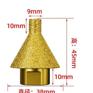 [COD] Dụng cụ mở lỗ gạch men , Mũi vát đầu mài 38 / 50mm, Đá lỗ Mở lỗ Kim Cương Hình nón Phay Mũi khoan tạo lỗ tròn gạch