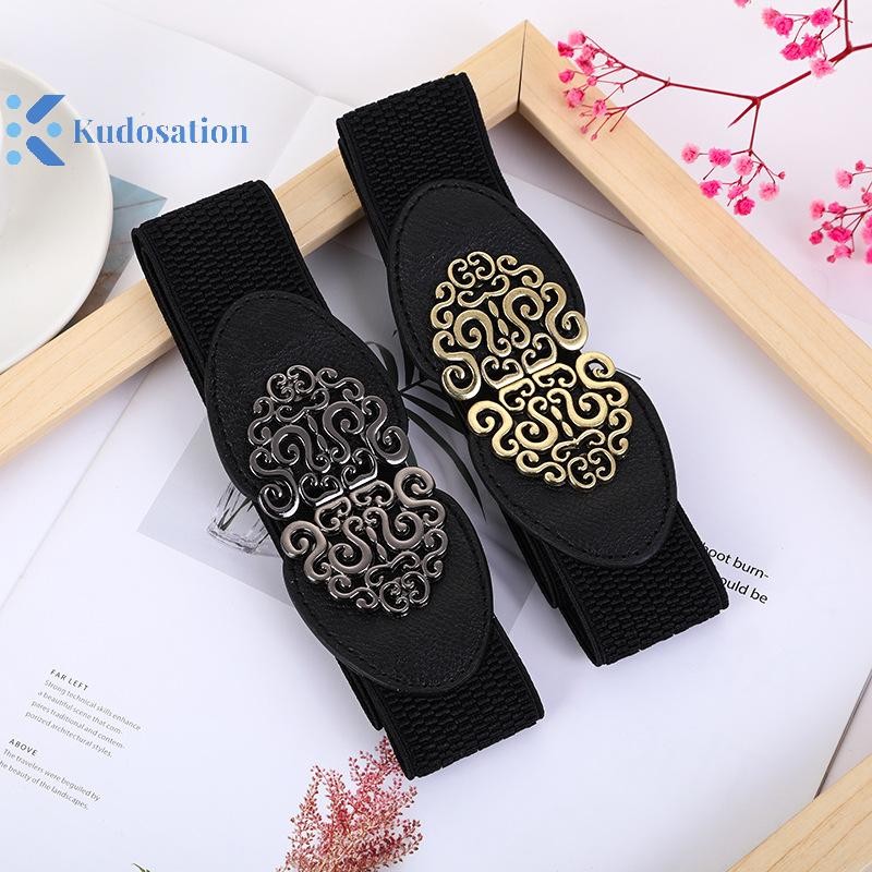 Kudosation Thời Trang Hàn Quốc Nữ Trang Trí Co Giãn Thắt Lưng Rộng Khóa Đầm Áo Len Áo Len Thắt Lưng Cho Người Phụ Nữ