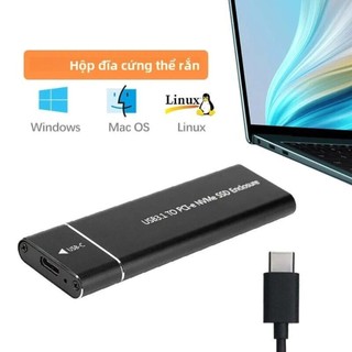 Khuyến mãi Hộp đựng ổ cứng ngoài M2 NVME SSD USB 3.1 Type C 10Gbps-Tương thích Mac và Windows PC tiện lợi chất lượng cao